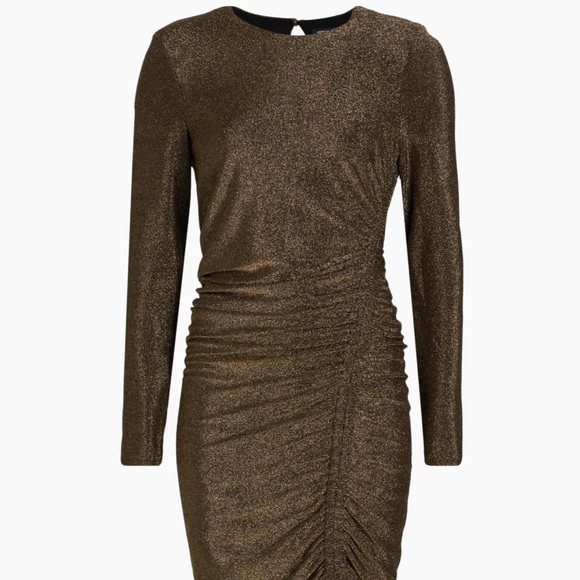 Veronica Beard Cyrus Stretch Metallic Minidress - Picture 2 of 6